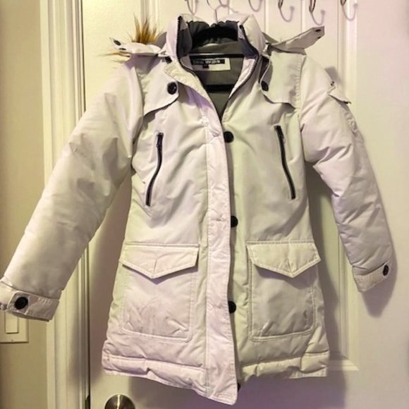 White Steve Madden Winter Coat Kids Size 10/12 - Picture 1 of 9